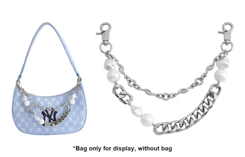 Luxury Care Artisan Workshop Shoulder Strap Bag White Pearl Double-Layer Thick Decorative Chain [Not Included In Bag]