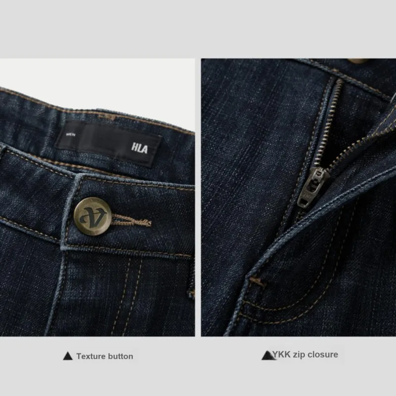 HLA Jeans Men Denim Blue Transition Color Dark 2F-4