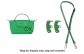 Green Silver-Tone Buckle 95-124cm Leather Strap+[No Perforated]Set