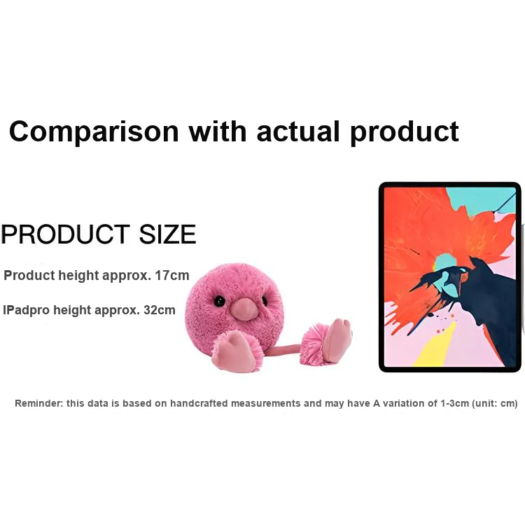 JELLYCAT Animal Golden Rooster Pink Dolls Plush Doll 17cm Height-3