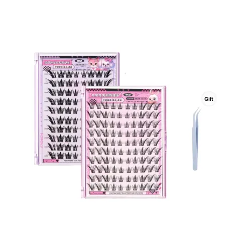 BQI Ninetales Кролик+Лиса Friends Клей Бесплатно Накладные ресницы Комбинация Натуральный Увеличение Длина Стиль