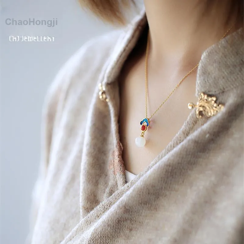 CHAOHONGJI Chalcedony Necklaces Women's-3