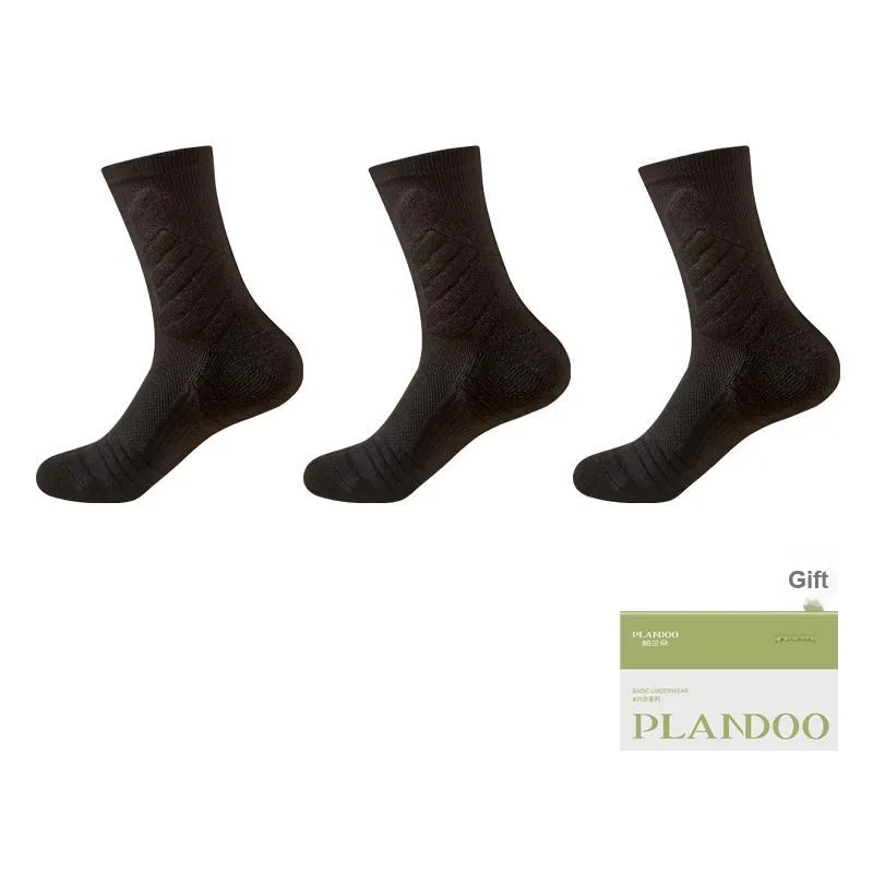 PLANDOO Mid Calf Socks Men's Shopping Bag 3 Pack-4