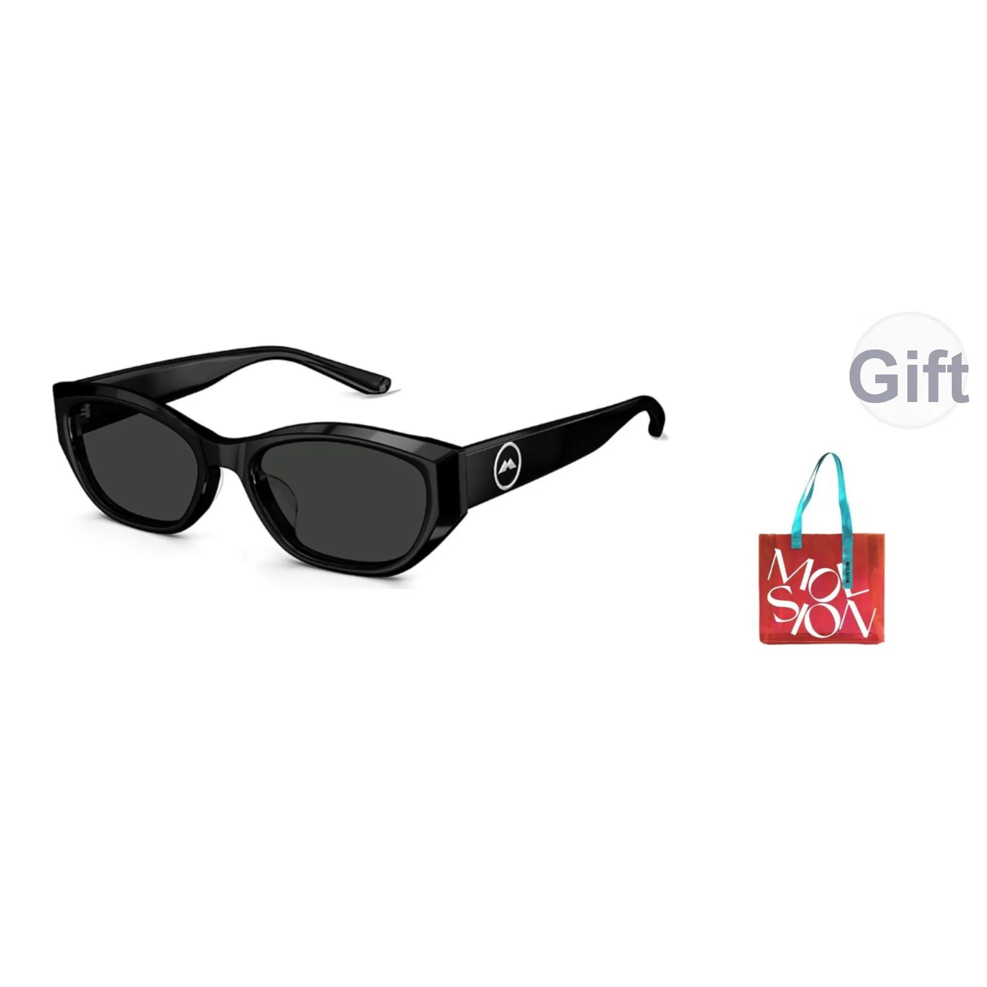 MOLSION Пластиковая оправа Кошачий глаз Солнцезащитные очки Унисекс Крутой черный Шоколадно-коричневый Нюдово-бежевый Оправа