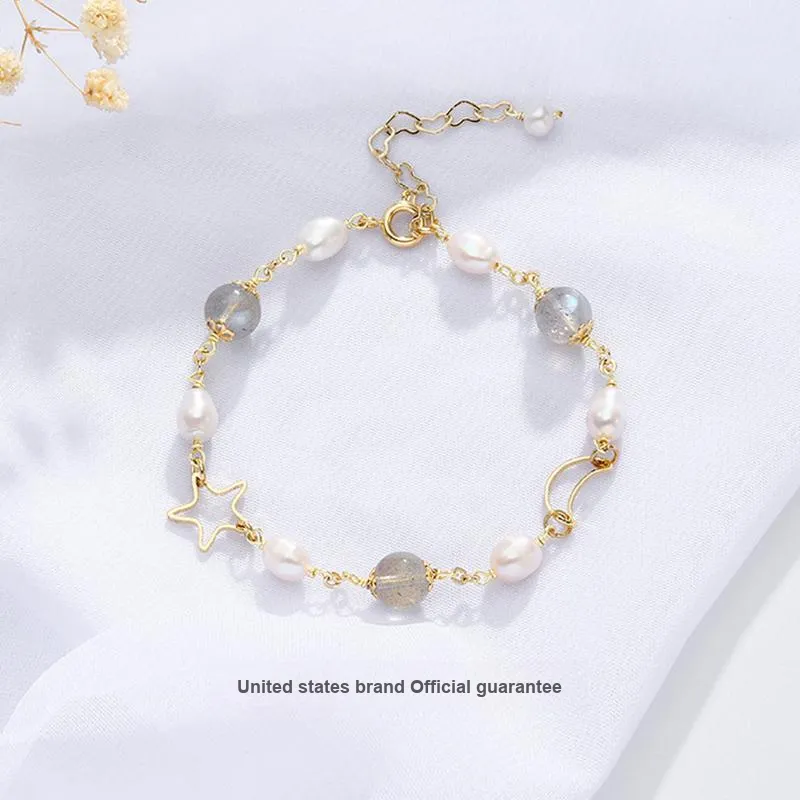 IDOKAWA Freshwater Pearl Bracelets Women's White Gray-2