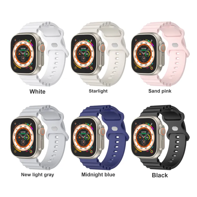 IKYOU Watch Bands Apple Compatibility 235mm Silicone Material-5
