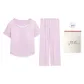 Soft Pink-Short-Sleeved Shirt and Pants (with Pads)