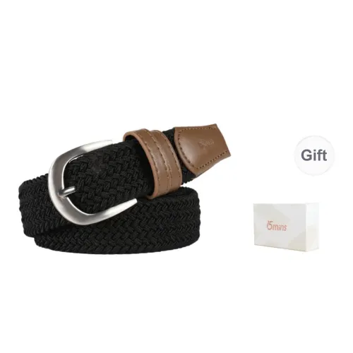 15 MINS Canvas Woven Elastic Pin Buckle Pants Belt Casual Multiple Colors Belt Unisex Width 3.35cm