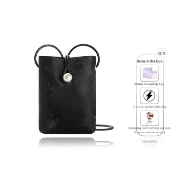 Teenmix PU Cell Phone Pouch, Crossbody Bag, Shoulder Bag Regular Women's Graphite Black/Space Silver