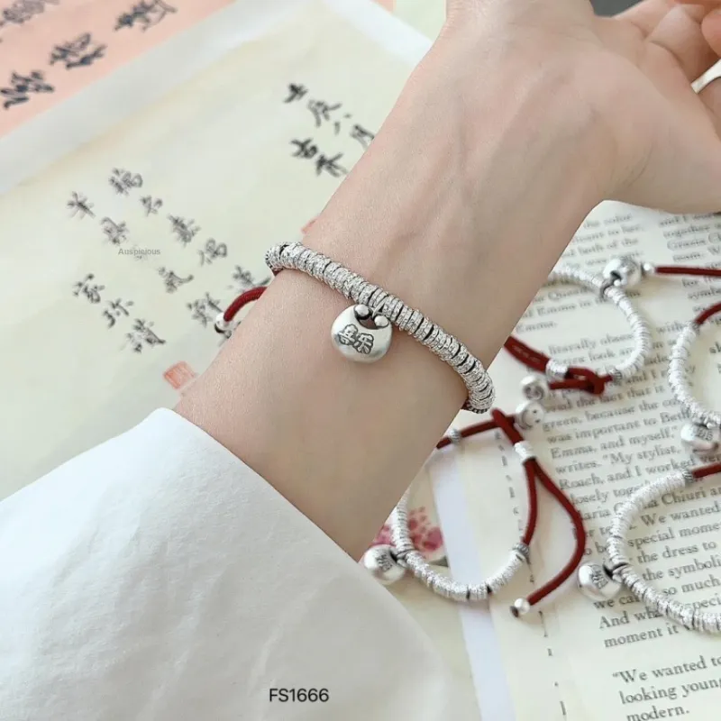 Silver Arashi Sterling Silver Bracelet 999 Fine Silver Unisex-1