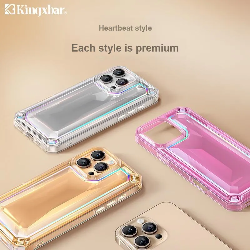 Kingxbar TPU Material 3D Effect Gemstone Impact Resistant Phone Case Compatible With Apple 16 Collection-2