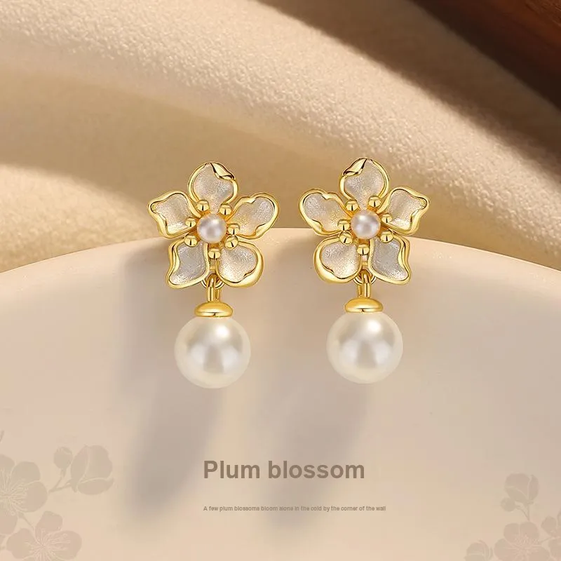 YINGNIXINDONG 925 Sterling Silver Stud Earrings Women's-5