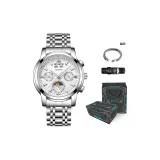 White Dial Silver Case