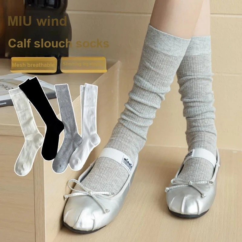 AOKANG Knee High Socks Women's Combo Set-28