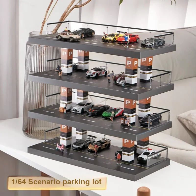 Kavi 1 64 Car Building Parking Lot Garage Storage Display Stand Model Accessories-1
