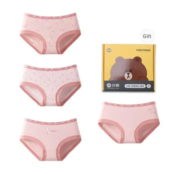 FENTENG x LINE FRIENDS Brown Bear Underpants Women's 4 Pack