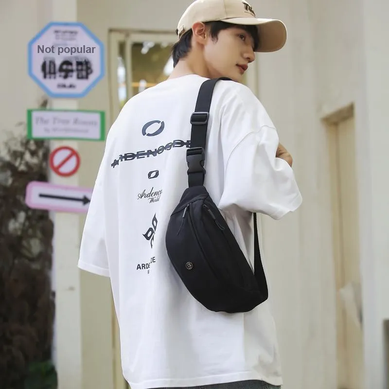 GOBLIN SHARKS 1759 Nylon One Shoulder Crossbody Backpack Sling Bags Regular Unisex Gray/Black/Khaki/Green-10