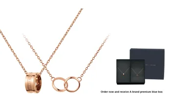 Daniel Wellington Alloy Necklaces Unisex Rose Gold & Rose Gold