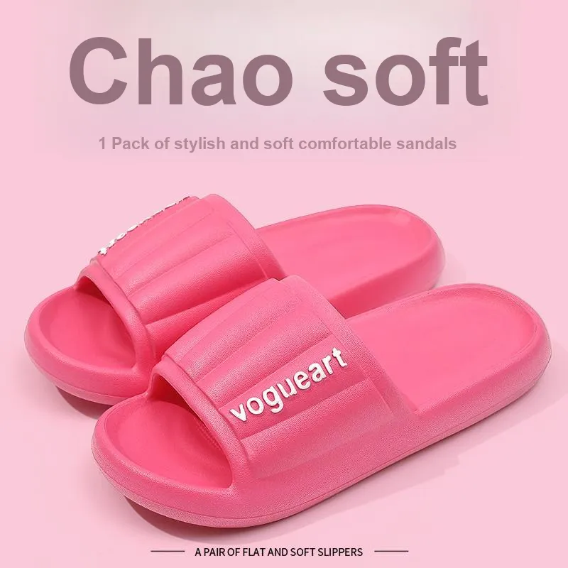 Foot Recreation Home Practical Summer Slip Resistant Quiet Bathroom Bathing Soft Sole Slippers-11