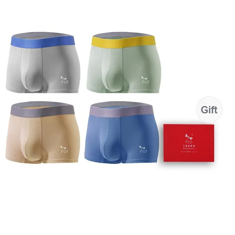 RED DRAGONFLY 50S Pure Cotton Underpants Men's Gift Box Set Of 4-7