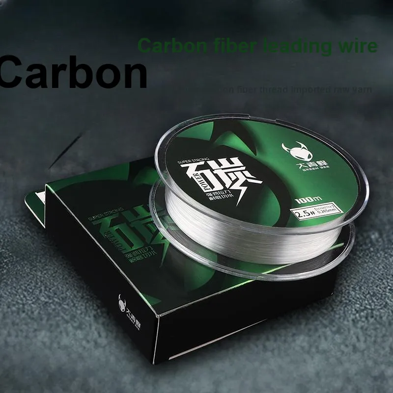 FISHINGFANS Fish Line Main Line Subline Carbon Fiber 100m-30