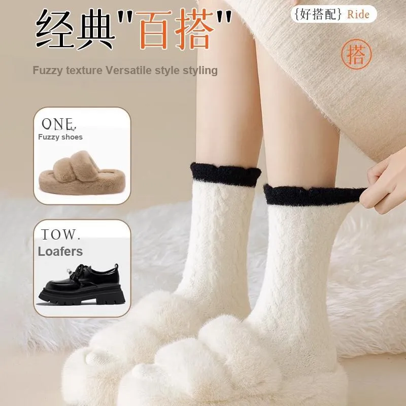 AOKANG Mid Calf Socks Women's 3 Pack-5