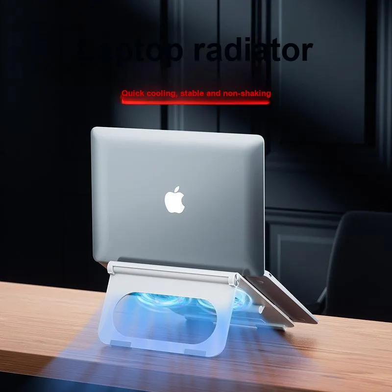 Vibrate Computer Stands Laptop Radiator Quiet Desktop Foldable Storage Portable Adjustable Base Fan Cooling Lightweight-5