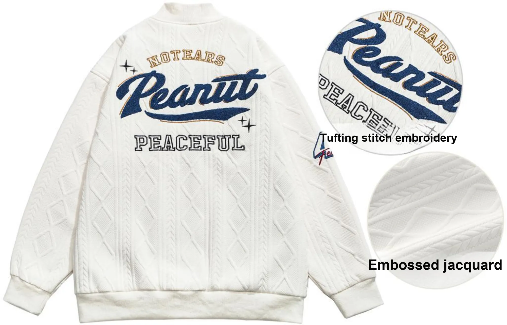 No Tears Baseball Jacket Unisex
