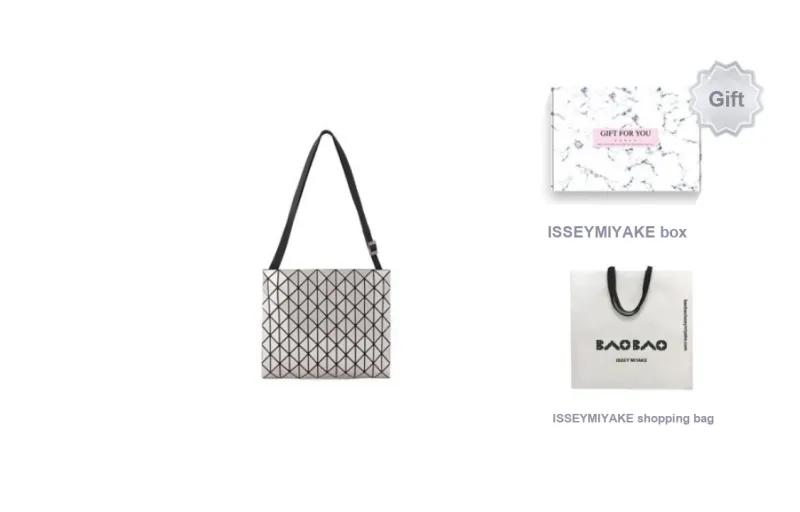 ISSEY MIYAKE Row Metallic Polyvinyl Chloride Shoulder Bag Unisex Silver-3