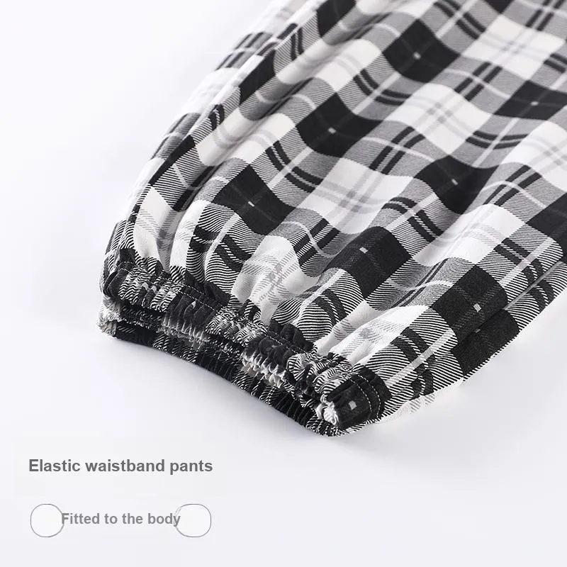 GOSO Pajama Pants Women's Black White-2