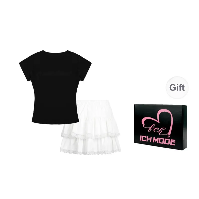 ICH MODE Two Piece Skirt Sets Women's-1