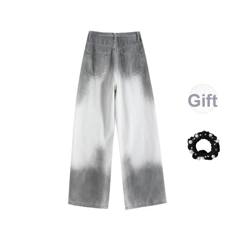 / Jeans Women's Tie Dye Gray+Hair Tie Comes With-1