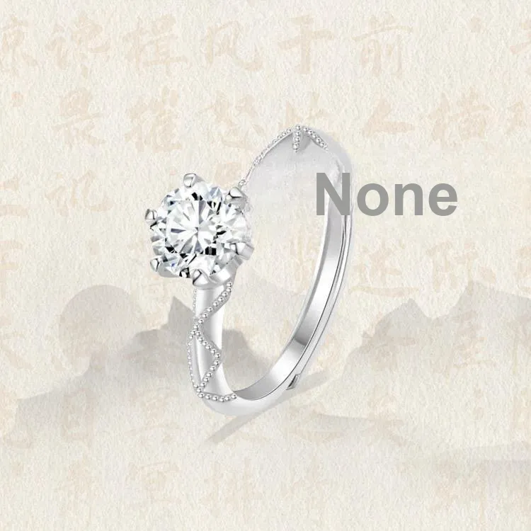 Chongqing Gold Store S925 Silver Moissanite Rings Women's Anniversary Of Love Gift-4