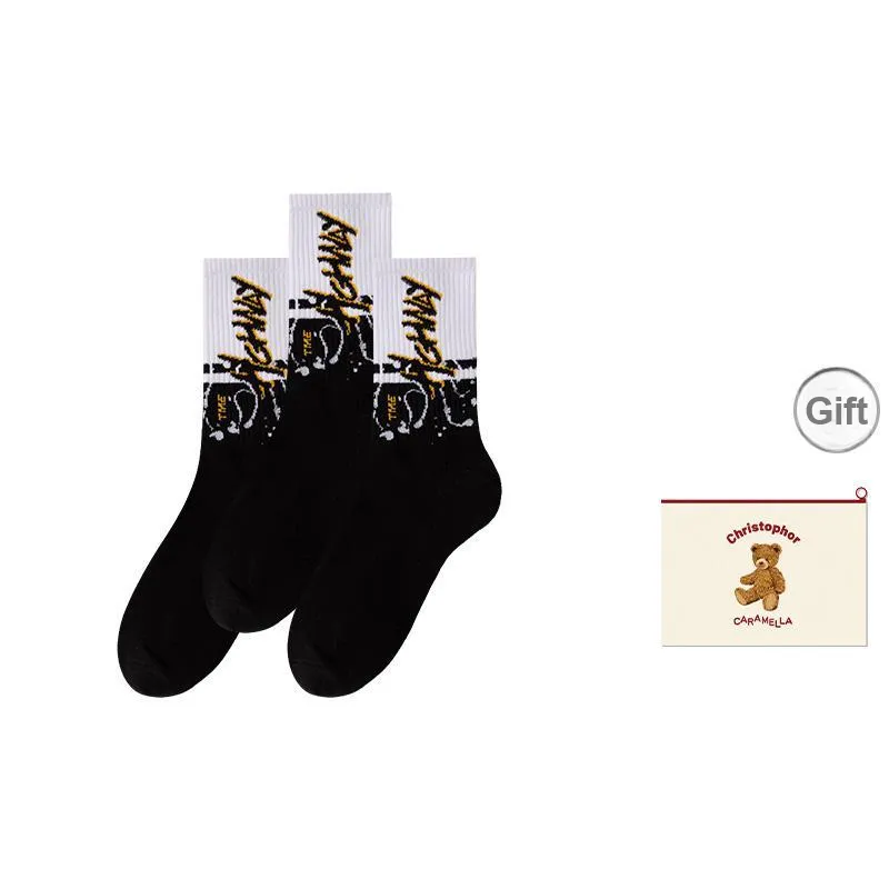 Caramella Mid-Calf Socks Men's Shopping Bag Combo Set-12