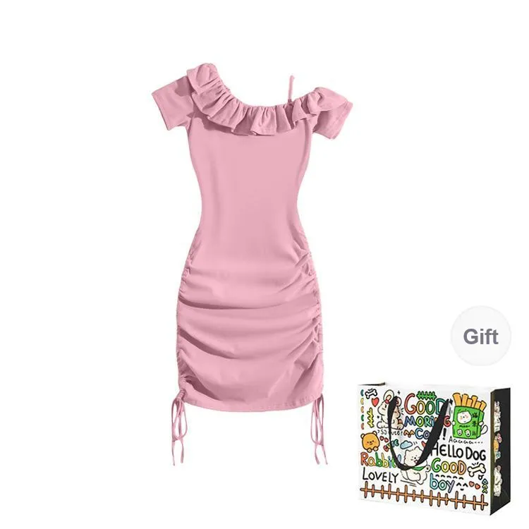 OURUOKE Short Sleeved Dress Women's-9