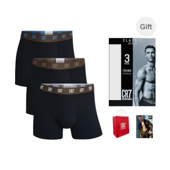CR7 CRISTIANO RONALDO Underpants Men's 3 Pack Black With Gift Box