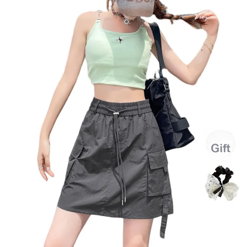 TUSHIFEI Cargo Short Skirts Women's-12