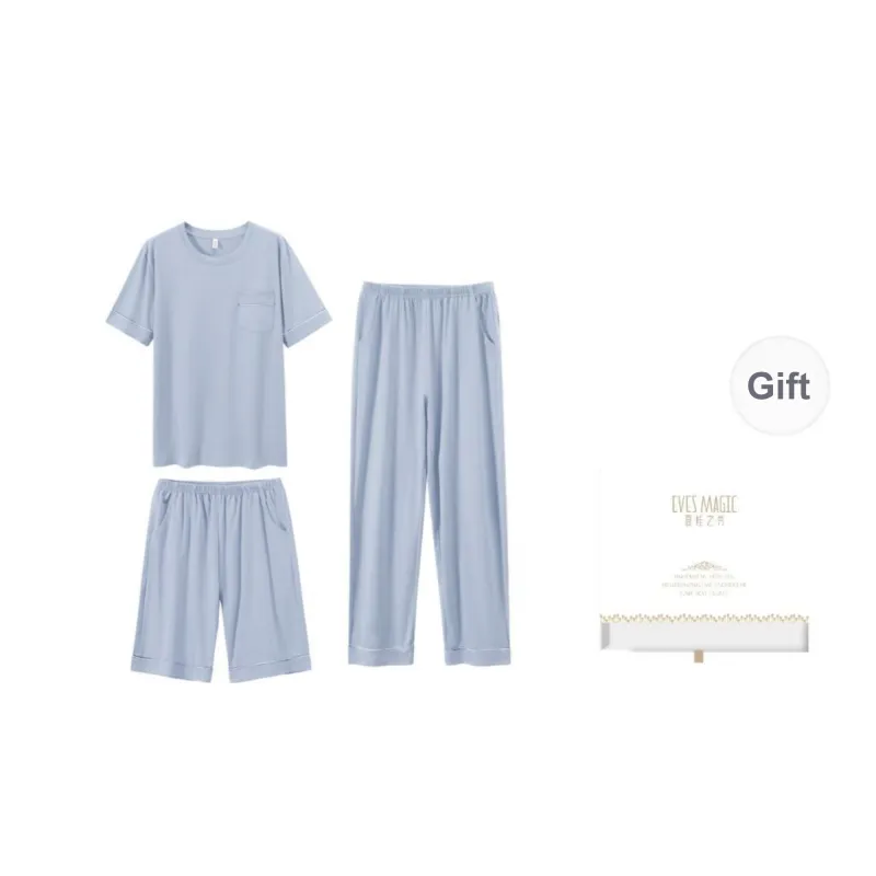 XIA.WA.ZHI.XIU Pajama Set Men's Three Piece Set-14