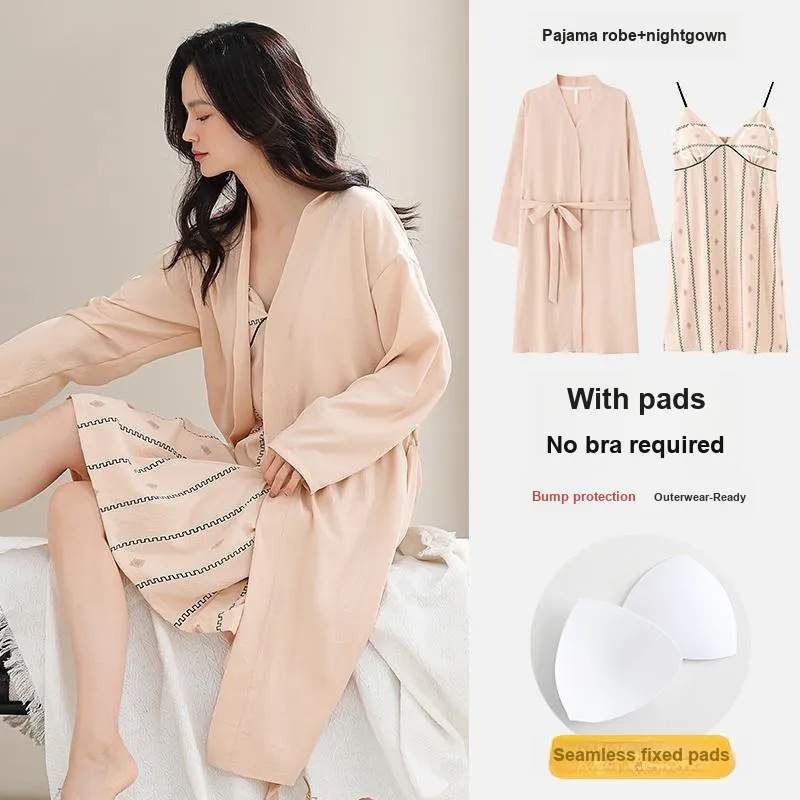 FENTENGCARE Pajama Set Women's Apricot-6