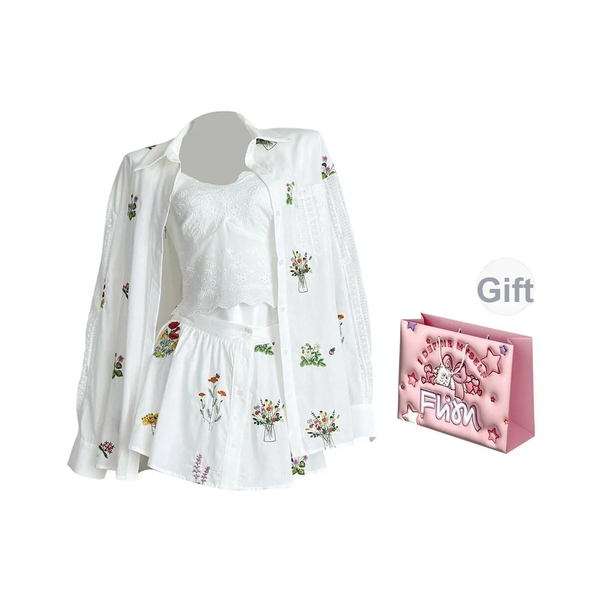 FLIM Белая коробка Женские Комплекты с юбкой