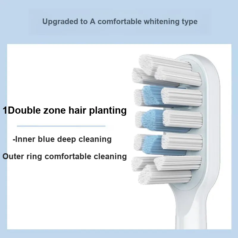 EIYEAH Compatible With Millet Mi Home Electric Toothbrush Heads Adults Unisex Hair Cleaning All Replacement Heads-2