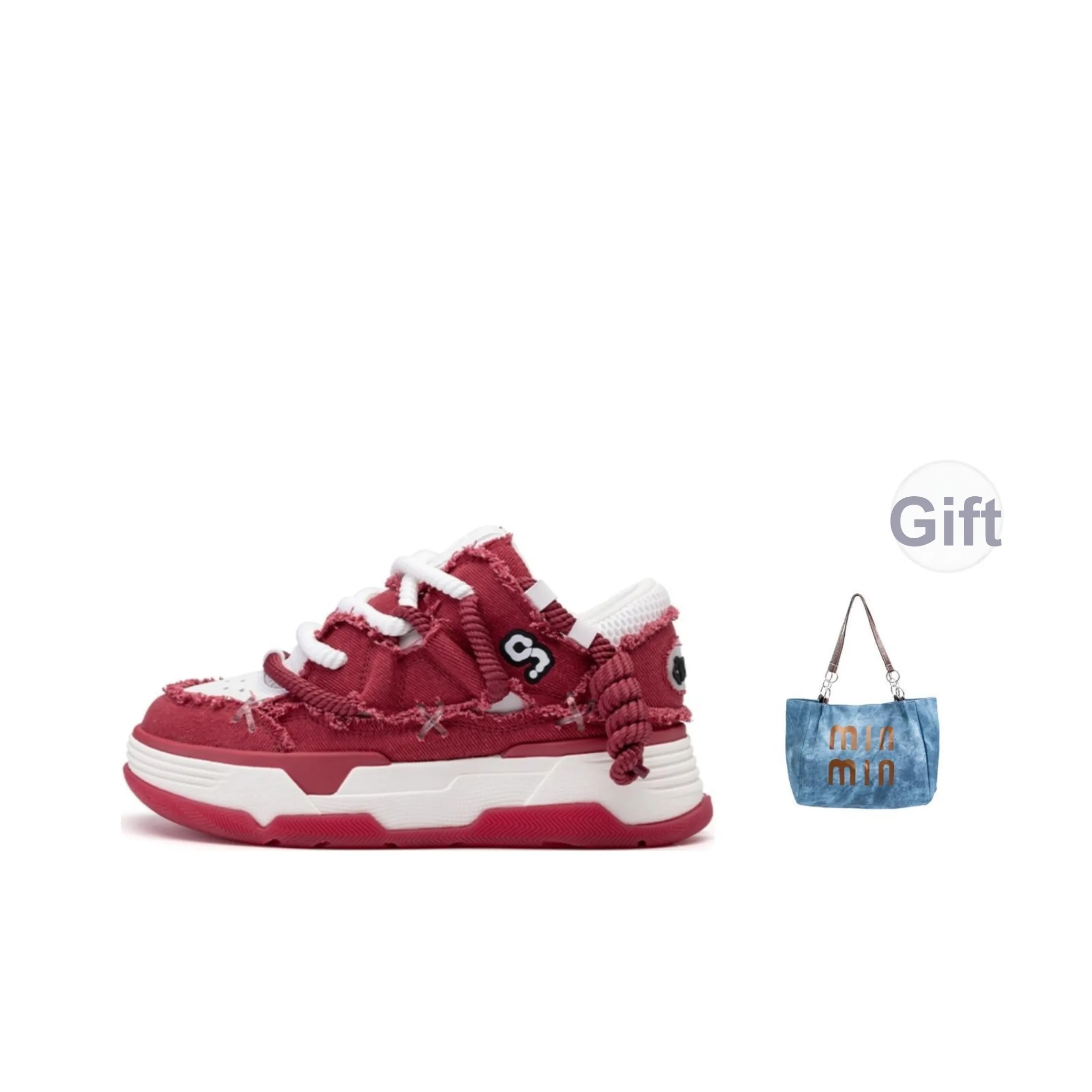 Размер CN Skate Скейтборд Кроссовки Низкие Топ Деним Красный Унисекс