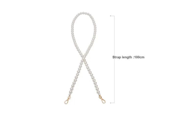 GUYI Metal Bag Accessory Pearl Chain Women's Gold-Tone-21