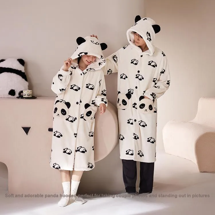 JINGYUN Pajama Robe Unisex Apricot-2