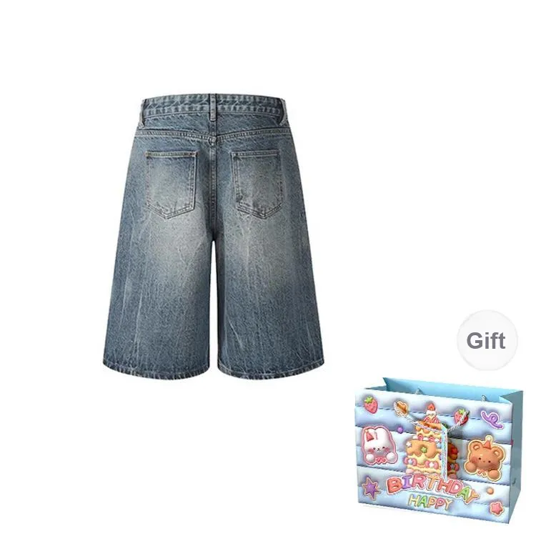 QUIET ANGEL Denim Shorts Women's Blue-1
