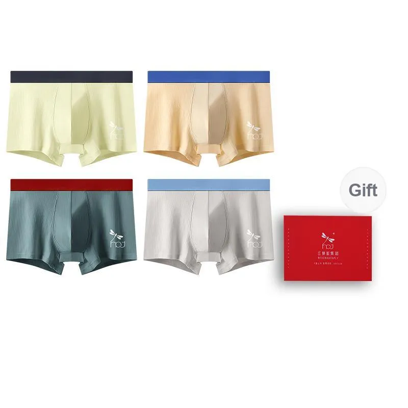 RED DRAGONFLY Cotton Panties Men's Gift Box Set Of 4-10