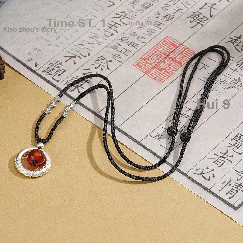 JINJI Natural Agate Necklaces Unisex-5
