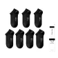 7 Pack 100% cotton Socks[Black × 7 Pack]