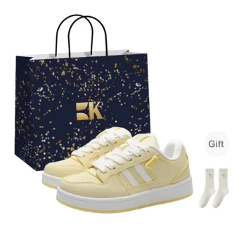 Boldi Kuki Anti Slip Wear Resistant Low Top Skateboard Shoes Women's Custard
