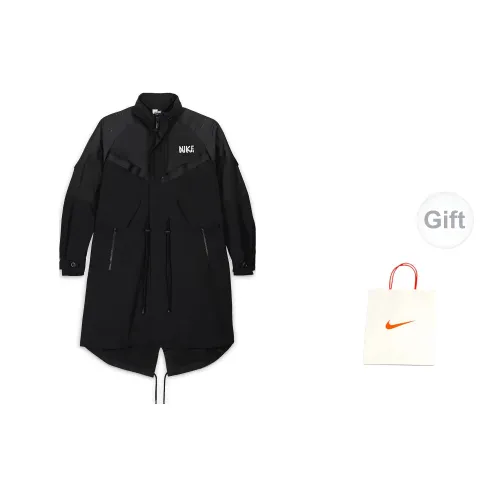 Sacai X Nike Trench Coats Unisex Black